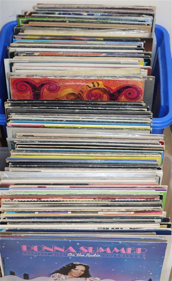 A quantity of rock and pop records